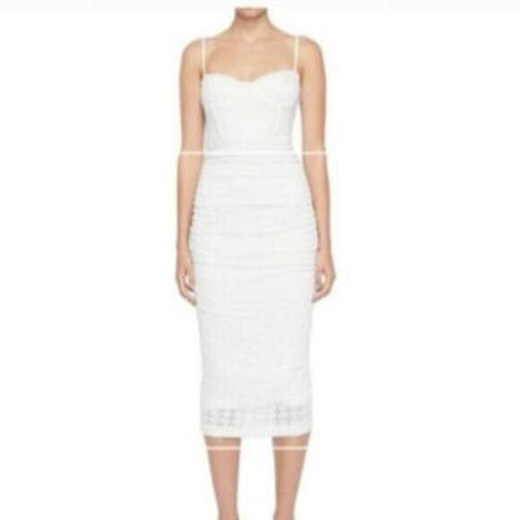 Jonathan Simkhai Eyelet Bustier White Ladies Size Medium Dress - Picture 2 of 11